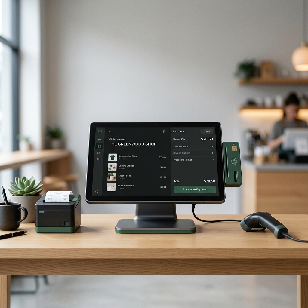 Modern Touch Screen POS Terminal